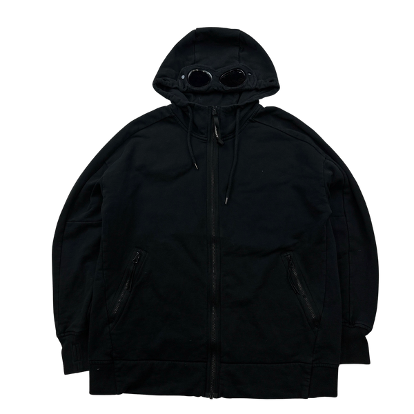 CP Company Black Cotton Goggle Hoodie - XL