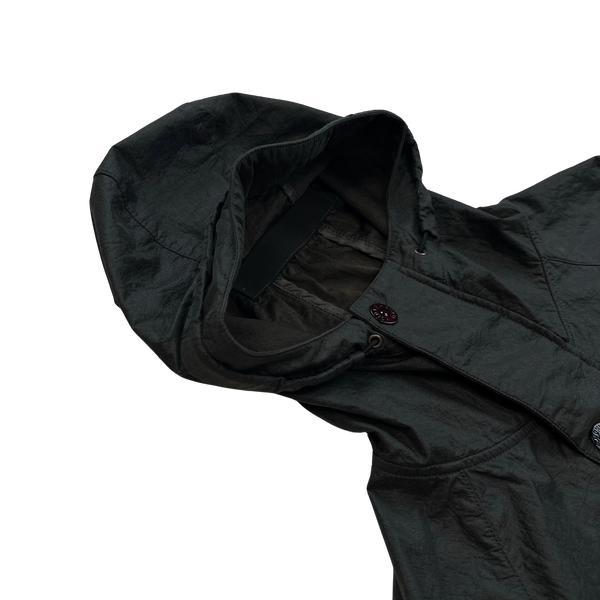 Stone Island 2011 Black Nylon Membrana Hooded Parka Jacket - Medium