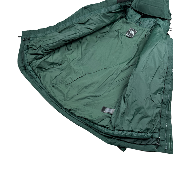 North Face Removable Liner Green Hyvent Hooded Jacket - Small