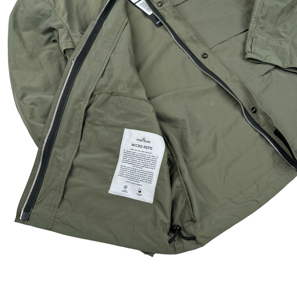 Stone Island 2020 Khaki Micro Reps Field Multi Pocket Jacket - Medium