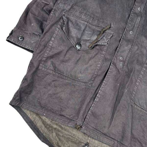 Stone Island 2005 Paul Harvey Lino Flax Dutch Rope Fishtail Parka Jacket - XL