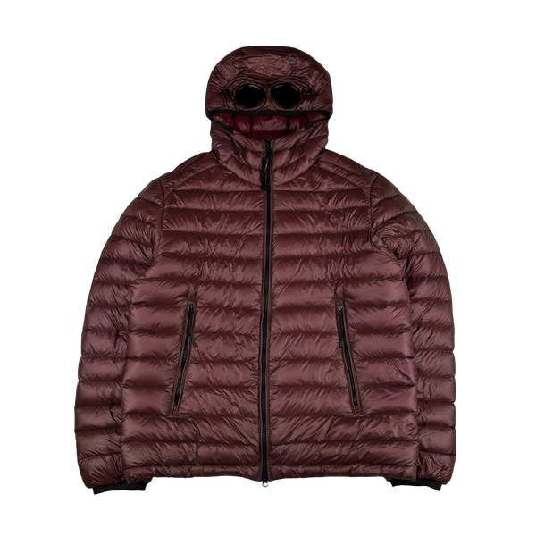 CP Company Burgundy Down Filled DD Shell Goggle Puffer Jacket - 3XL