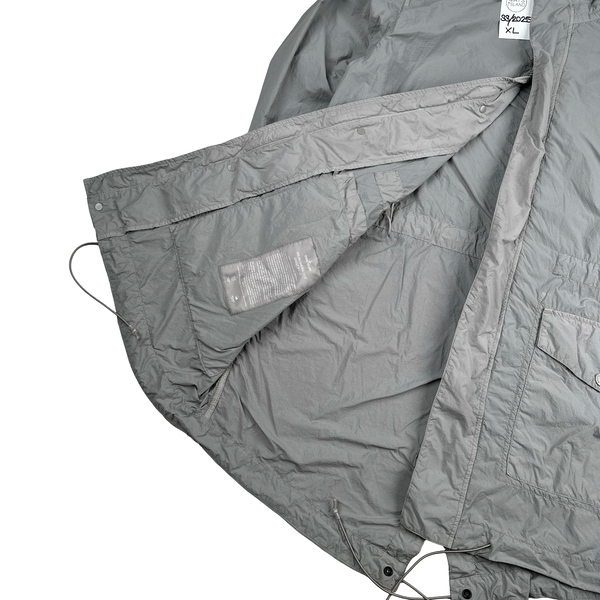 Stone Island 2025 Nylon Smerigliato Grey Ghost Piece Jacket - XL