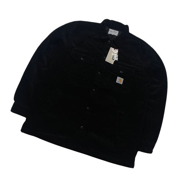 Carhartt WIP Black Thick Padded Corduroy Buttoned Overshirt - Large