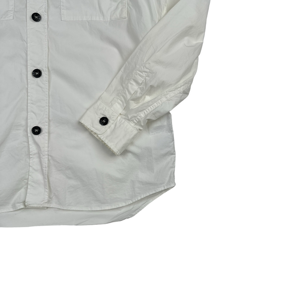Stone Island 2017 White Cotton Buttoned Shirt - Large