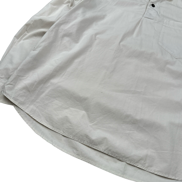 Stone Island 2019 White Quarter Buttoned Shirt - Medium