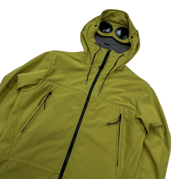 CP Company Green Soft Shell R Fleece Lined Goggle Jacket - XXL