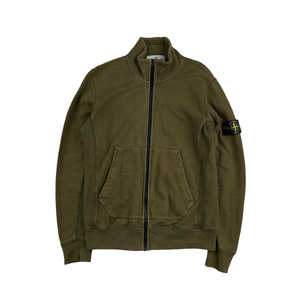 Stone Island 2016 Khaki Zipped High Neck Jumper - Medium