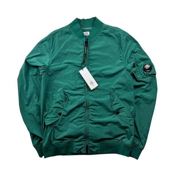 CP Company Pine Green Nycra-R Bomber Jacket - Large