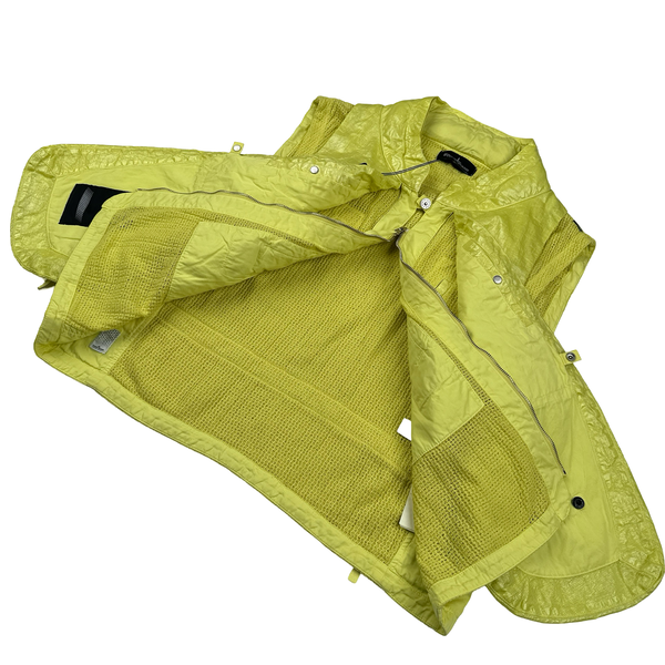 Stone Island 2022 Yellow Shadow Project Glass Linen Utility Vest - Large