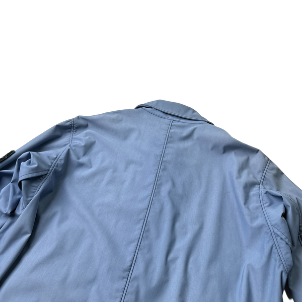 Stone Island 1995 Periwinkle Blue Nylam Vintage Long Jacket - XL