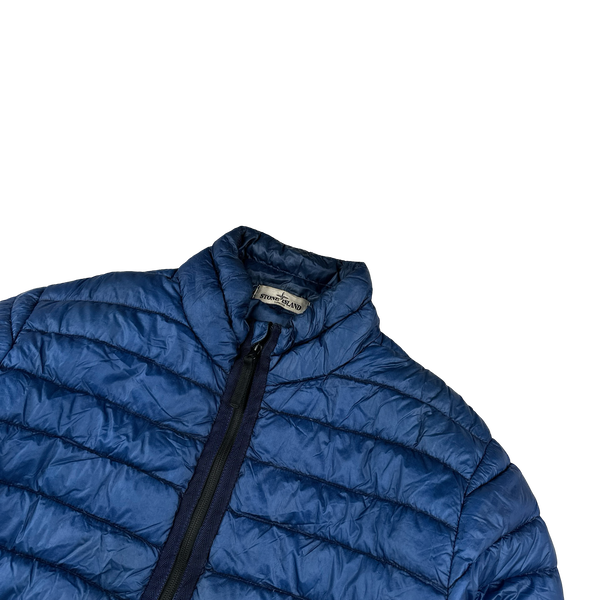 Stone Island Blue Garment Dyed Down Puffer Jacket - XL