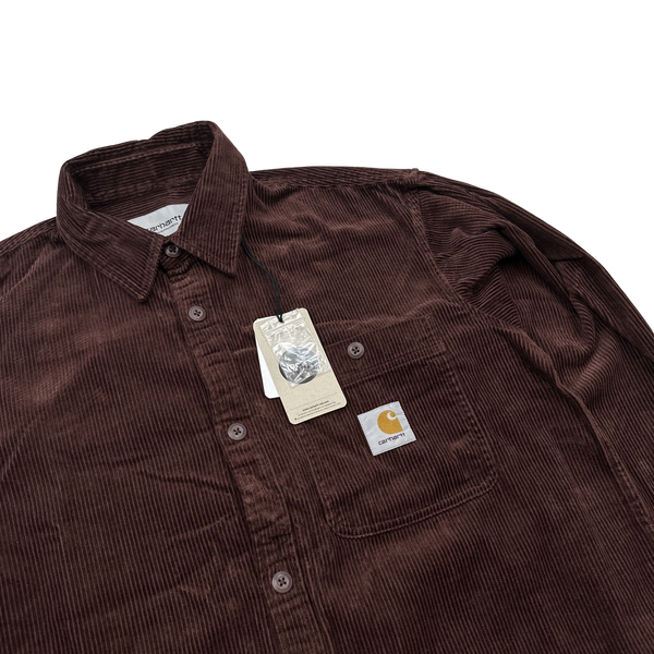 Carhartt WIP Burgundy Corduroy Buttoned Overshirt - Small, Medium, Large