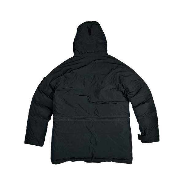 Stone Island 2020 Black Down Filled Micro Reps Jacket - Large