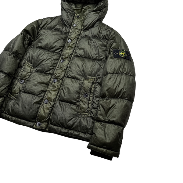 Stone Island 2014 Khaki Garment Dyed Down Puffer Jacket - Small
