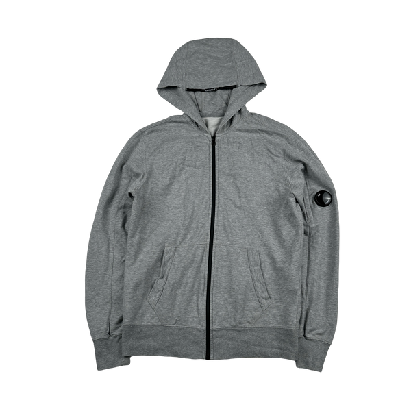 CP Company Grey Lens Viewer Zipped Hoodie - Medium