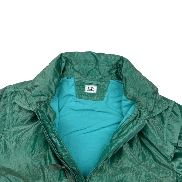 CP Company  Turquoise Garment Dyed Nylon Kan D Shell Jacket - Small