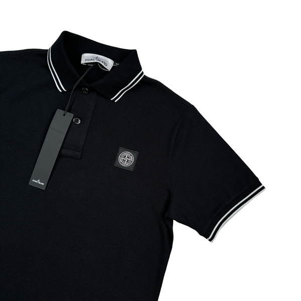 Stone Island 2022 Black Polo Shirt - Small