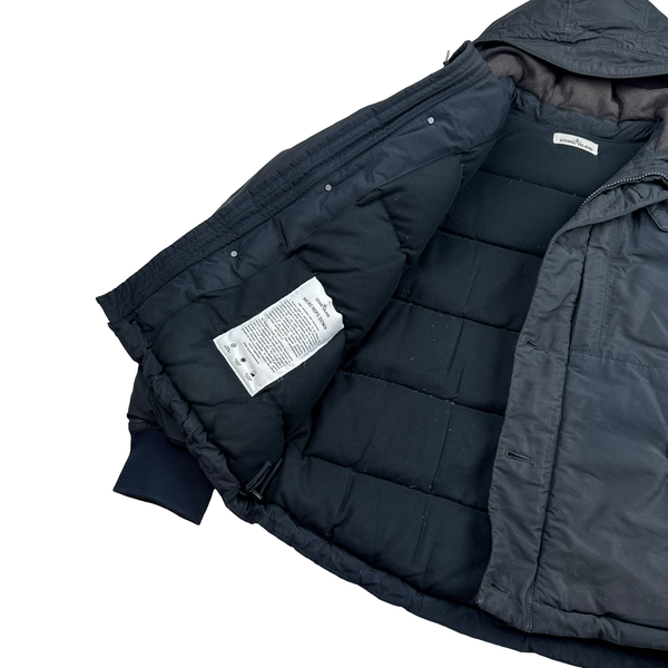 Stone Island Navy Down Filled Micro Reps Jacket - Large