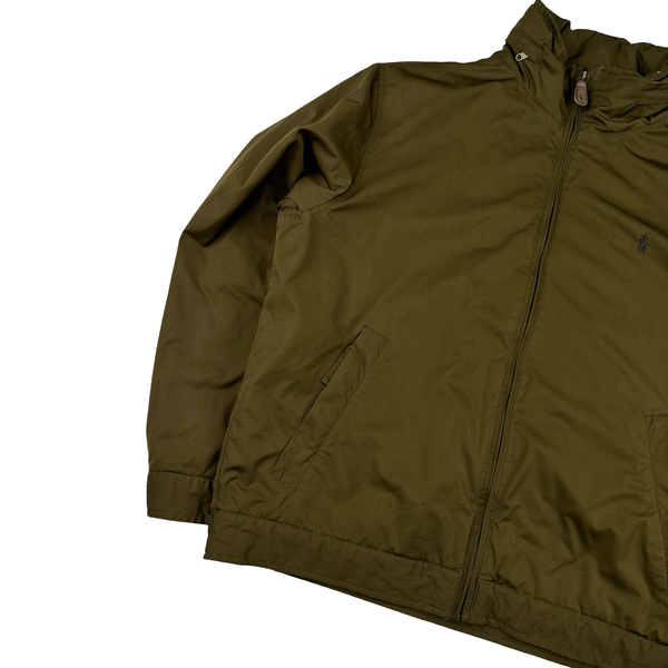 Ralph Lauren Khaki Green Quilted Bomber Jacket - Large