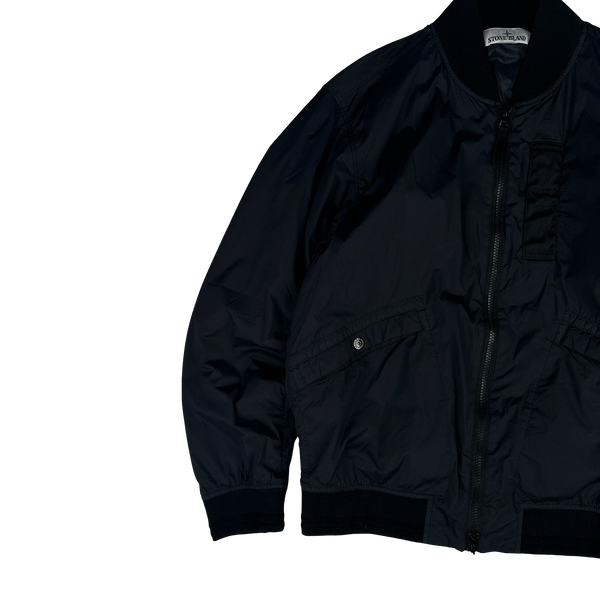 Stone Island 2024 Black Skin Touch Jacket Nylon Primaloft Bomber Jacket - Small