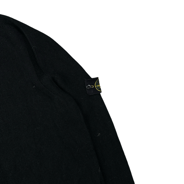 Stone Island 2018 Black Wool Crewneck Jumper - Large