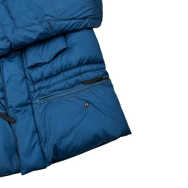 Stone Island 2009 Opaque Nylon Tela Down Mesh Badge Puffer - Medium
