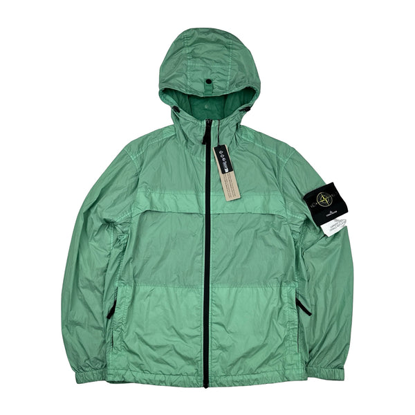 Stone Island 2024 Green Crinkle Reps R-NY Jacket - Medium