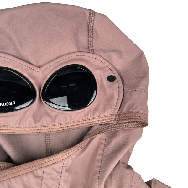 CP Company GD Shell Pink Hooded Lined Soft Shell Goggle Jacket - Medium
