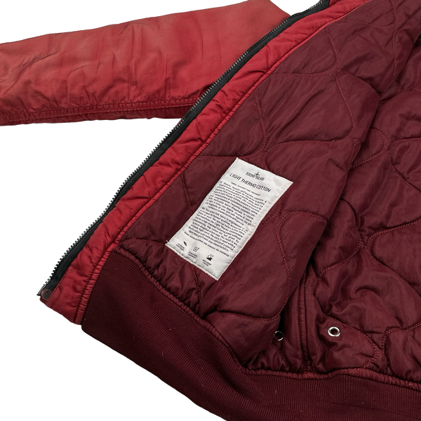 Stone Island 2013 Red Light Thermo Cotton Quilted Jacket - Large