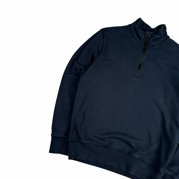 Stone Island 2024 Navy Quarter Zip Jumper - Small