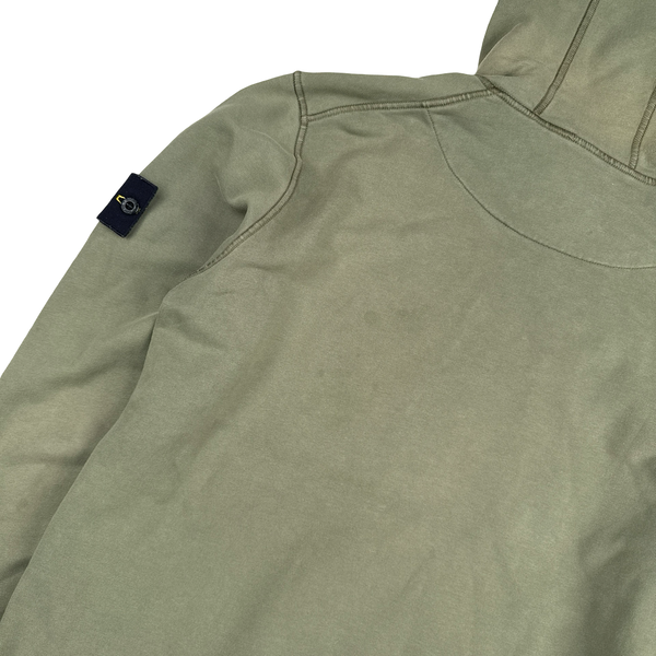 Stone Island 2020 Green Cotton Pullover Hoodie - Small