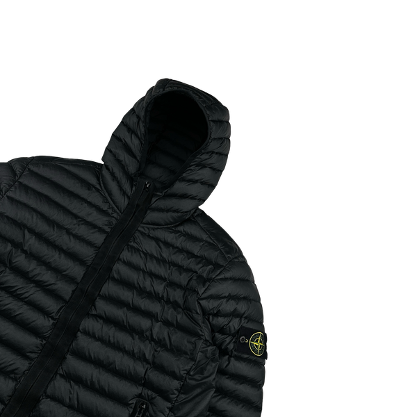 Stone Island 2022 Black Loom Woven R Nylon Down TC Puffer - Large
