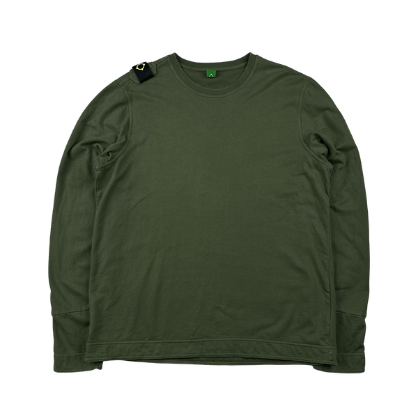Ma Strum Khaki Cotton Longsleeve Crewneck T Shirt - XL