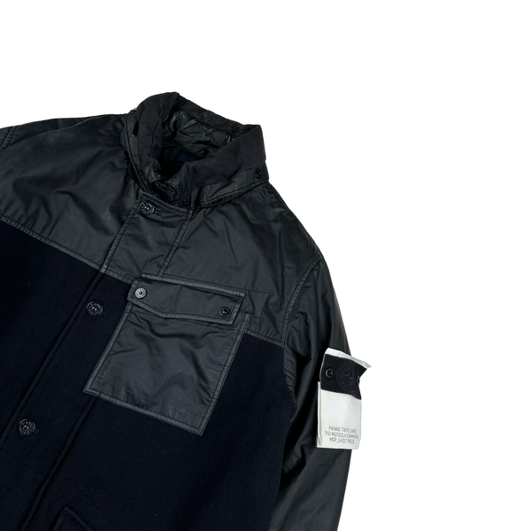 Stone Island 2013 Navy Panno Tinto In Capo Piu Mussola Gommata MGP Ghost Piece Jacket - XXL