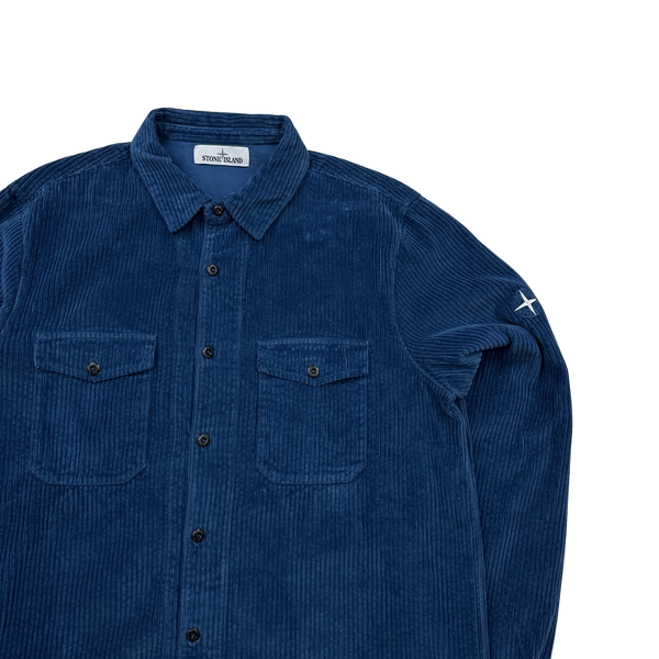 Stone Island AW2020 Blue Jumbo Cord Shirt - XL