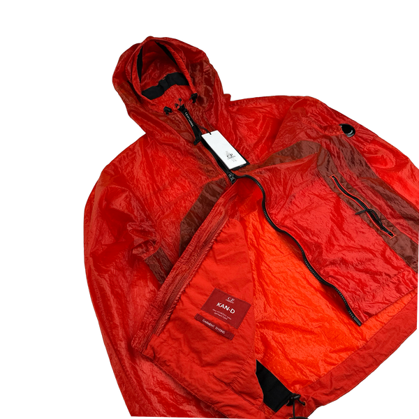 CP Company Red Garment Dyed Nylon Kan D Shell Jacket - Small