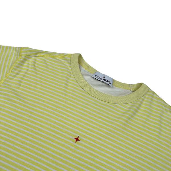 Stone Island 2019 Yellow Striped Marina T Shirt - XL