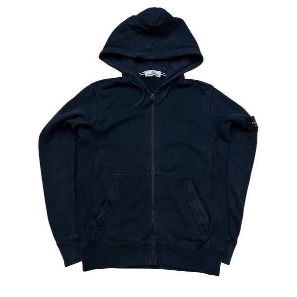 Stone Island 2014 Blue Zipped Hoodie - Medium