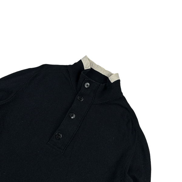 Stone Island 2006 Black Piped Cuff Pullover Jumper - Large