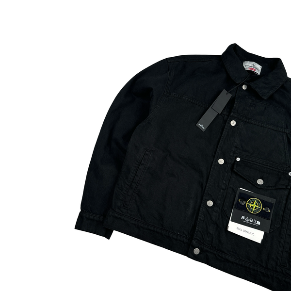 Stone Island x Supreme 2023 Black Bull Denim TC Jacket - Medium