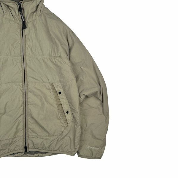 CP Company Khaki GDP Hooded Polartec Goggle Jacket - Small