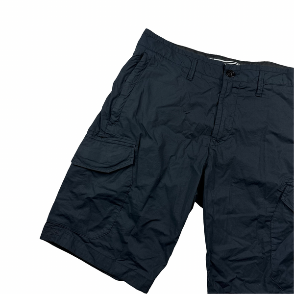 Stone Island 2021 Navy Paracadute Cargo Shorts - Small