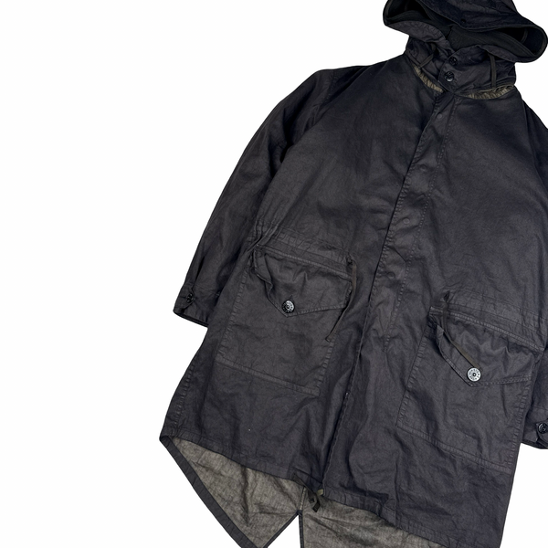 Stone Island 2005 Charcoal Lino Flax Dutch Rope Liner Jacket - XL