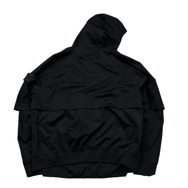 Stone Island 2020 Black Nylon Hooded Smock - Small