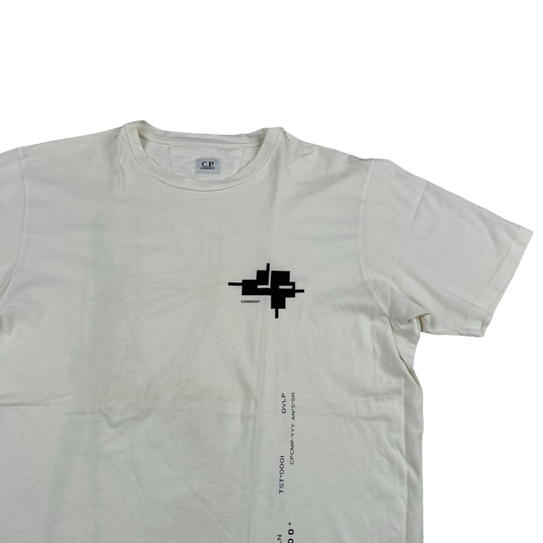 CP Company Metropolis White Graphic T Shirt - XL