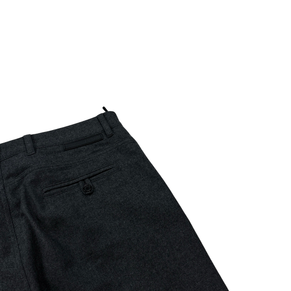 Prada Wool Grey Black Tab Suit Trousers - 34"