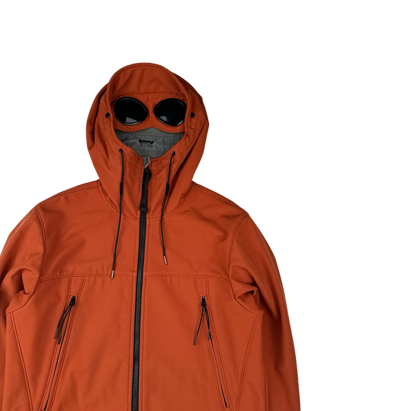 CP Company Burnt Orange Fleece Lined Soft Shell Jacket - Medium