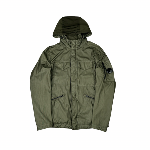 CP Company Dyed Bi Mesh Green Jacket -  Medium