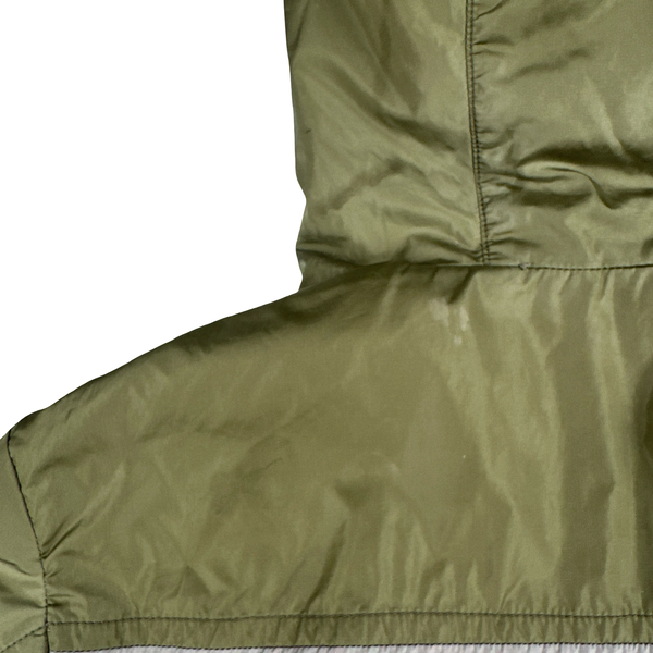 Prada Grey/Khaki Red Tab Reversible Nylon Windbreaker Jacket - Large